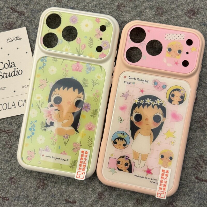 ins风可爱小玉儿大视窗适用苹果17promax手机壳iPhone16pro新款air高级15小众14plus创意13pro全包12防摔硬壳