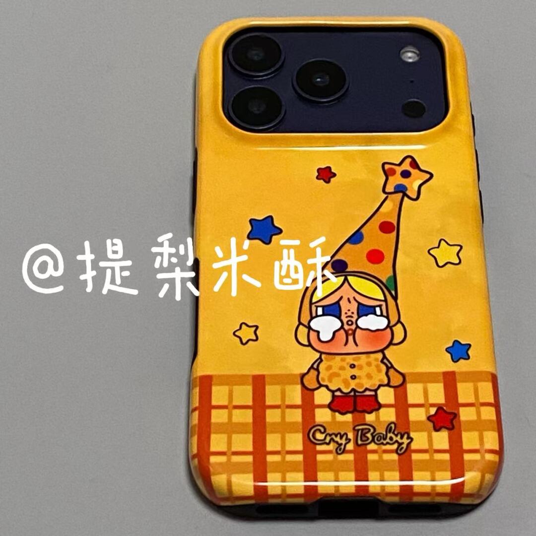 ins风美哭女孩适用于iPhone17 Pro Max手机壳美版新款菲林二合一苹果16pro防摔12全包15保护套原创1413手机壳