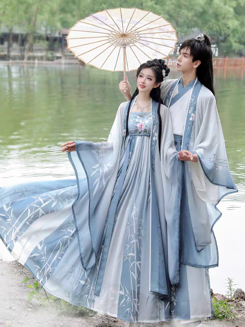 情侣款汉服原创正品2024新款唐制超仙气诃子裙女魏晋制齐腰古装