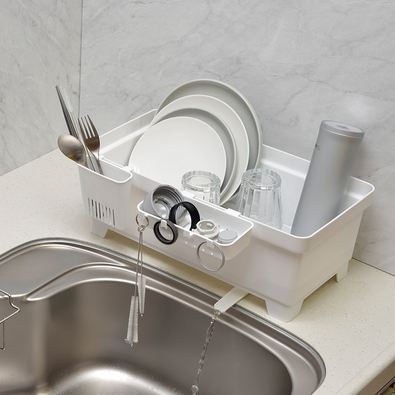 日本进口碗盘餐具沥水架厨房水槽洗碗池置物架碗架碗筷滤水收纳架