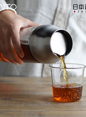 日本进口KINTO玻璃冷水壶耐高温柠檬花茶壶 冷泡壶扎壶咖啡冷萃杯