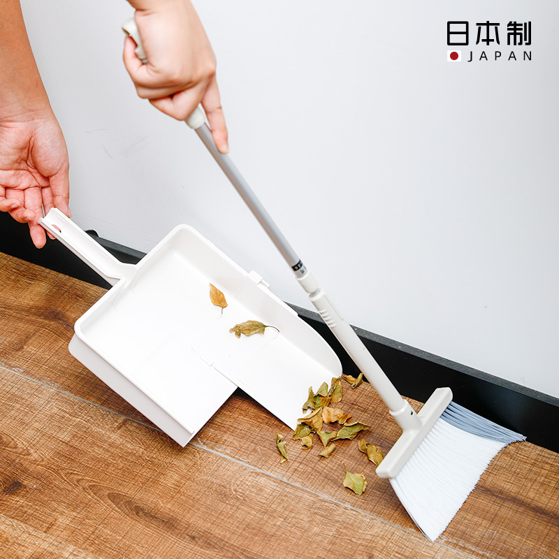 日本进口可伸缩扫把簸箕套装家用不粘头发长短柄桌面扫地笤帚神器