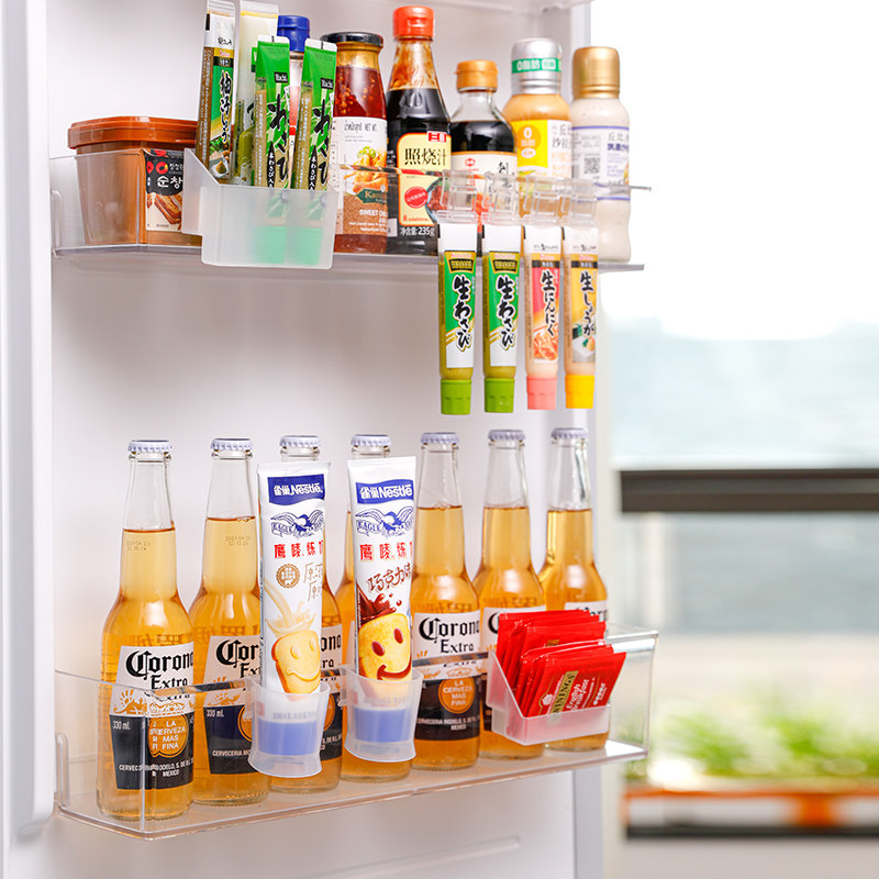 日本进口冰箱侧门挂式收纳盒芥末酱专用置物架倒置管状小物调料架,收纳整理,食物收纳盒,淘宝优惠券,粉丝福利购,淘宝优惠卷