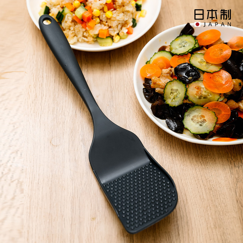 日本进口尼龙锅铲不粘炒饭炒菜铲子家用耐高温长柄煎铲拌菜饭铲子