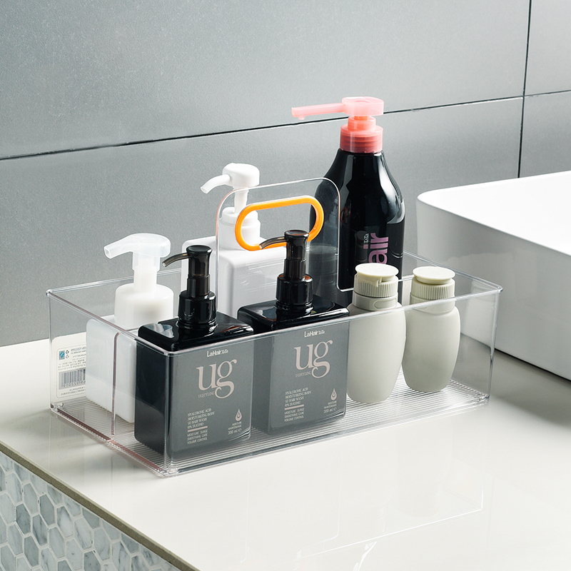 手提卫浴收纳篮家用透明塑料沥水