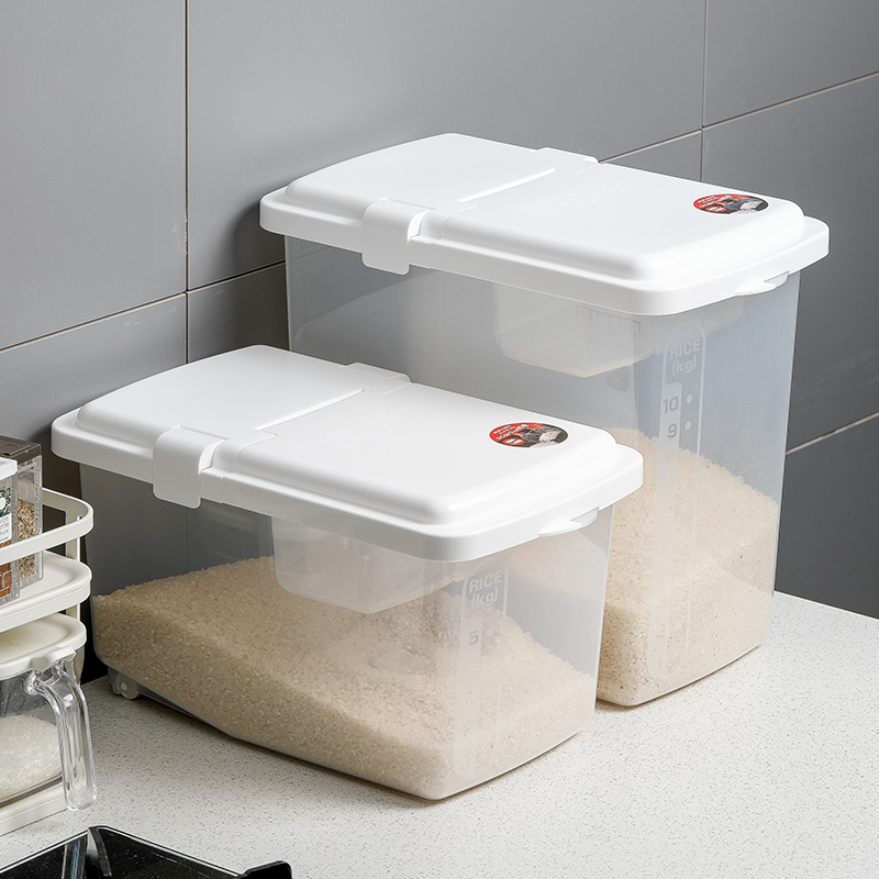 日本进口inomata米桶防潮翻盖式