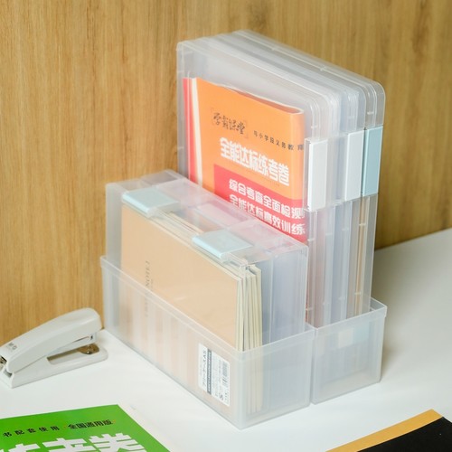 日本进口塑料A4文件盒商务票据