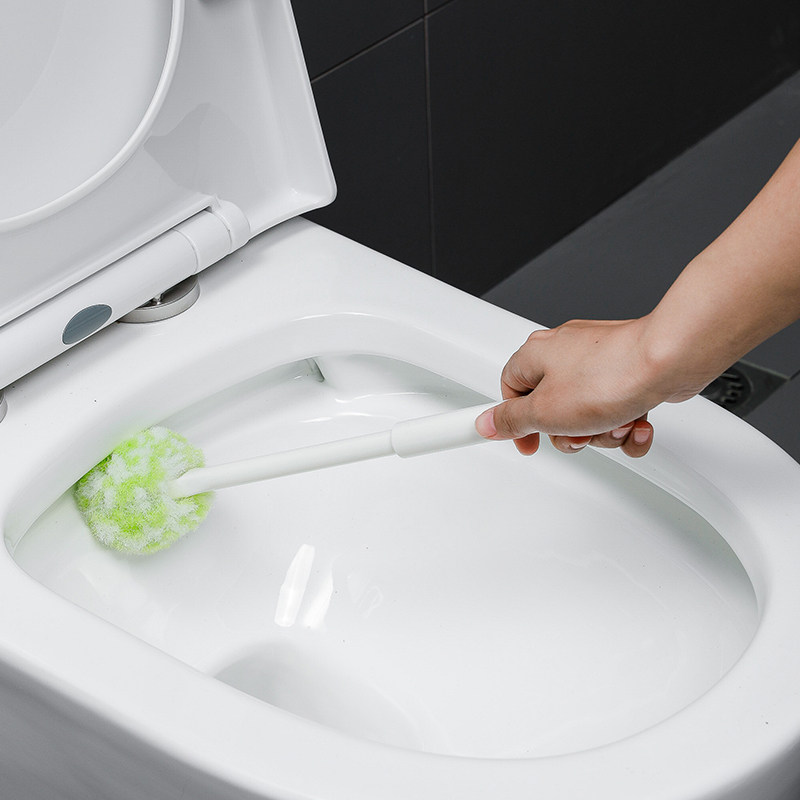 日本进口不伤釉面马桶刷 洁厕圆头软毛清洁刷长柄无死角刷去污刷