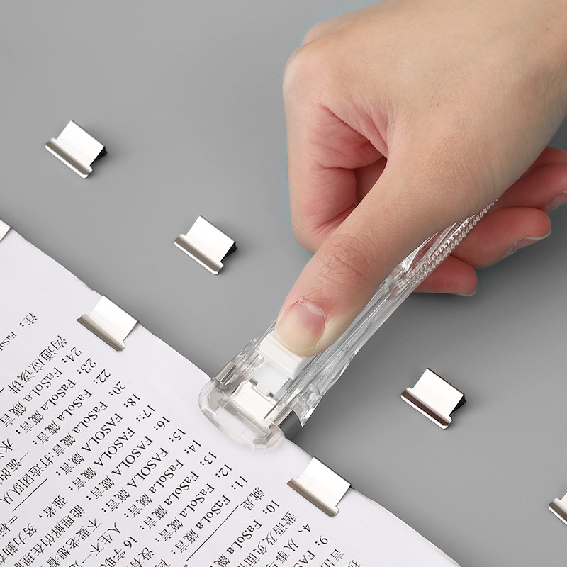 推夹器补充夹文件整理学生用固定试卷书页收纳夹装订纸张夹子票夹