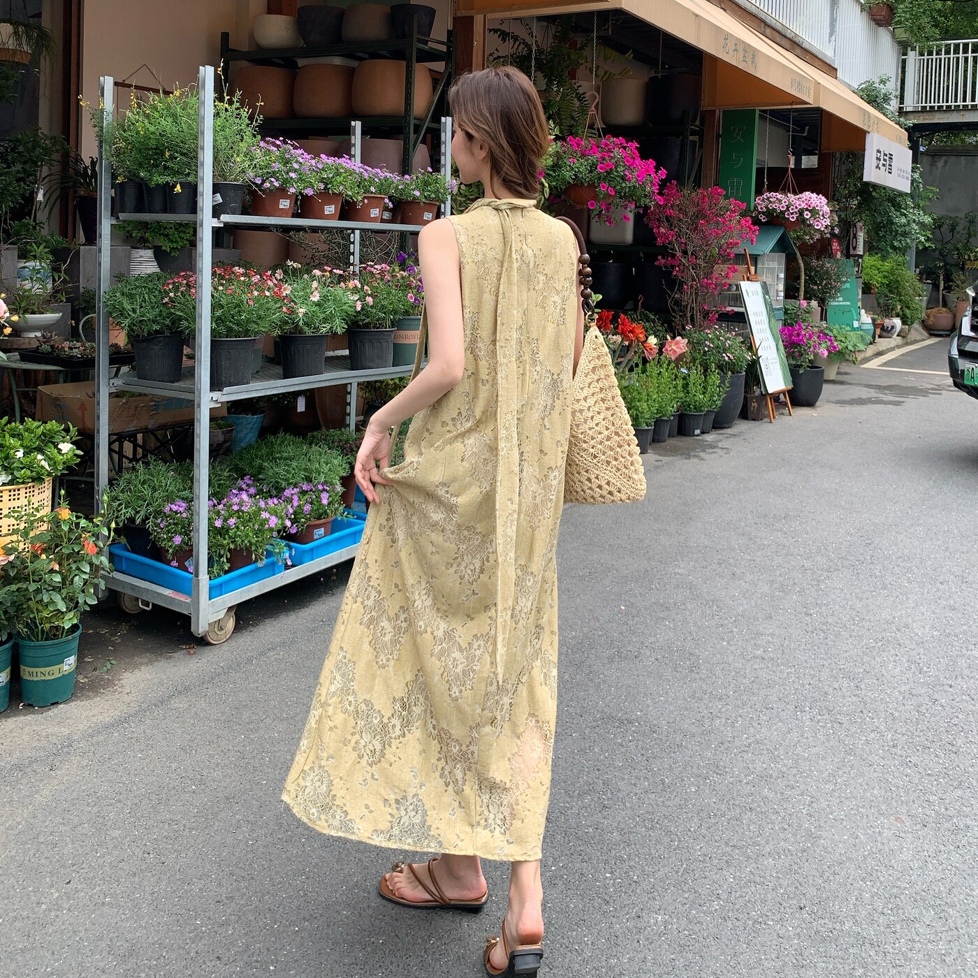 2026夏季新款复古松弛感度假蕾丝连衣裙6102-P130-K218,女装连衣裙,浙宝115