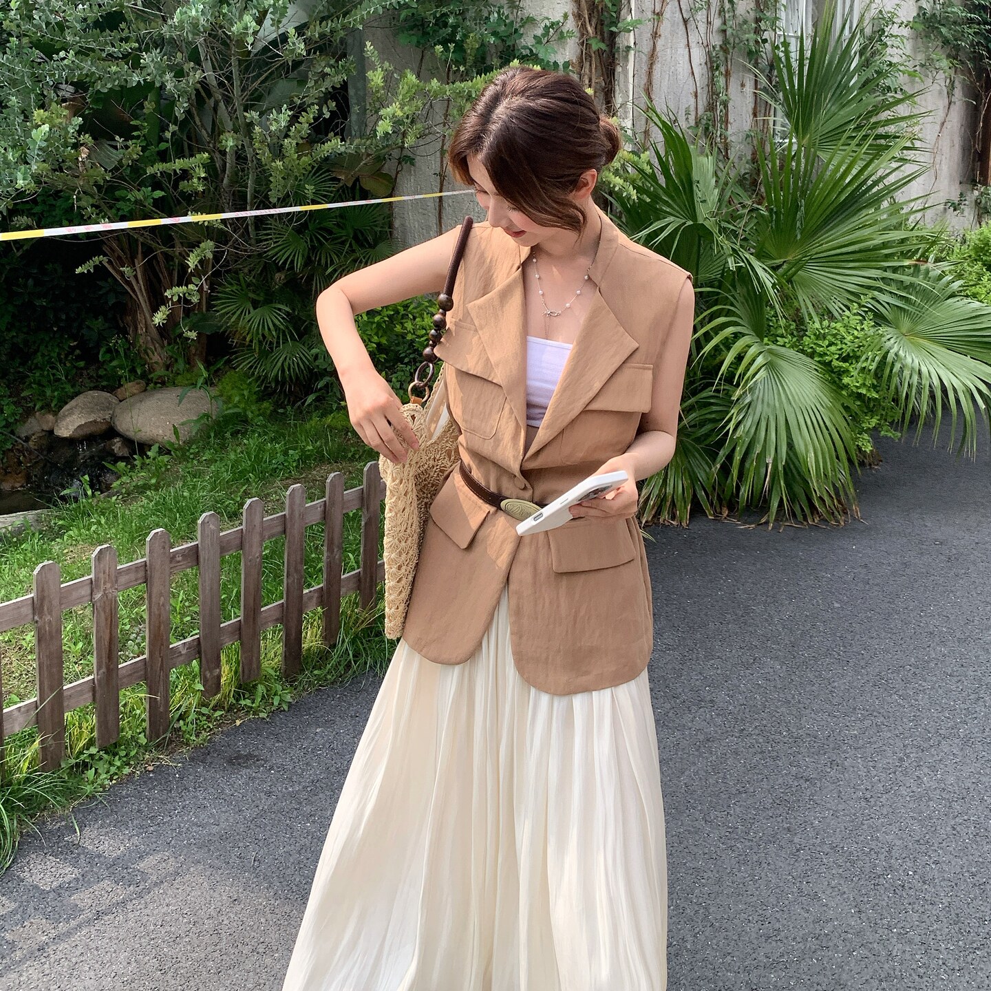 2026夏季新款气质背心马甲半身裙两件套套裙6106-P180-K288,女装职业装,浙宝115