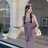 2026春季新俏皮减龄阔腿背带裤女夏松弛感连衣裤8185-P115-K178，女装连体裤，浙宝115