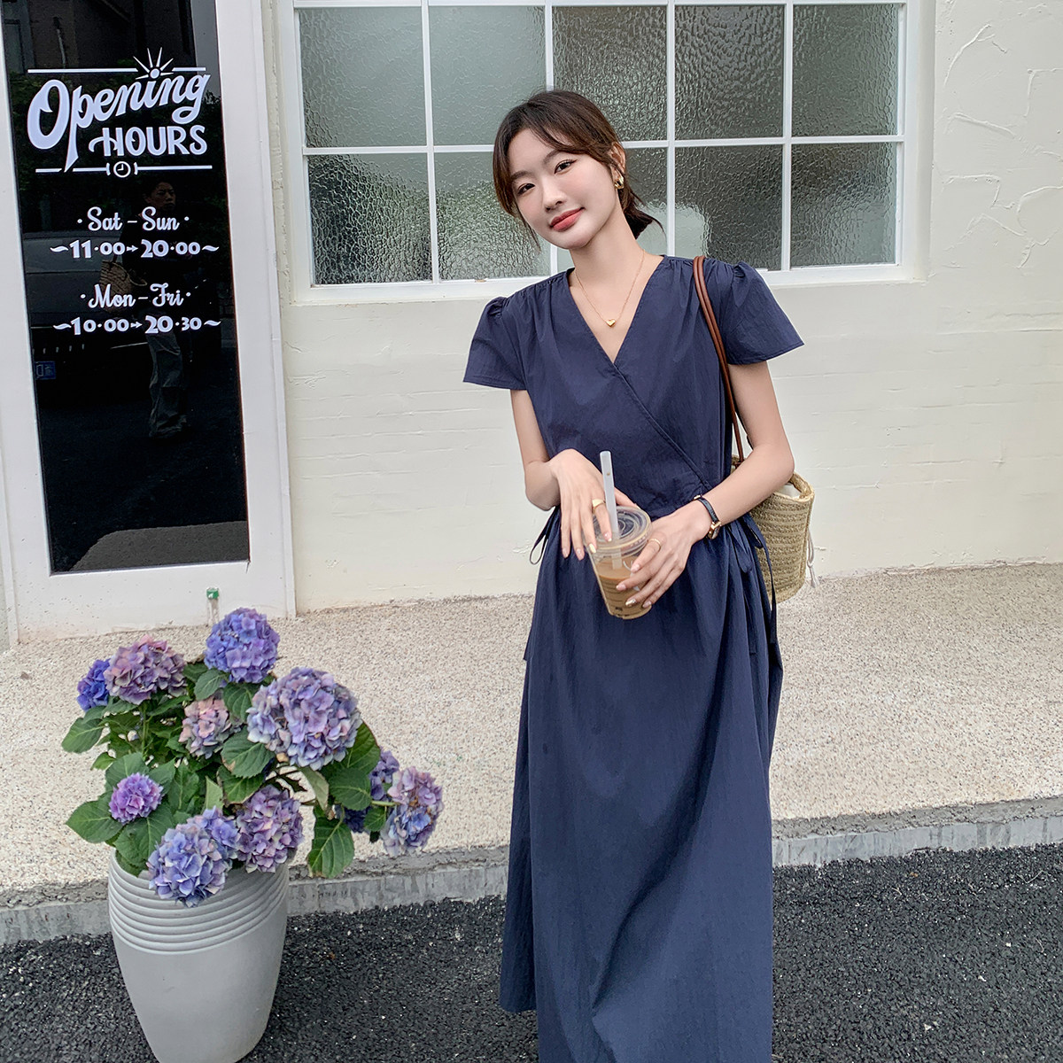 现货夏装上新！2026夏装新款韩版收腰连衣裙H906-P120-K178，女装连衣裙，浙宝115