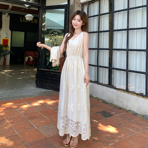 2026夏季新款 法式温柔显瘦蕾丝刺绣两件套套裙 6108-P160-K268图片