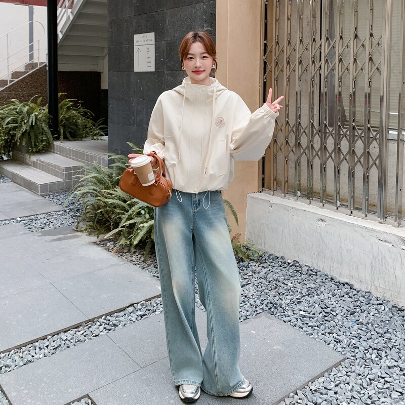 春季上新！2026休闲连帽拉链夹克外套8023-P155-K228,女装短外套,浙宝115