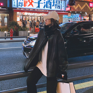现货皮毛一体机车服外套女H739-P190控268,冬天彭于晏的穿搭图片