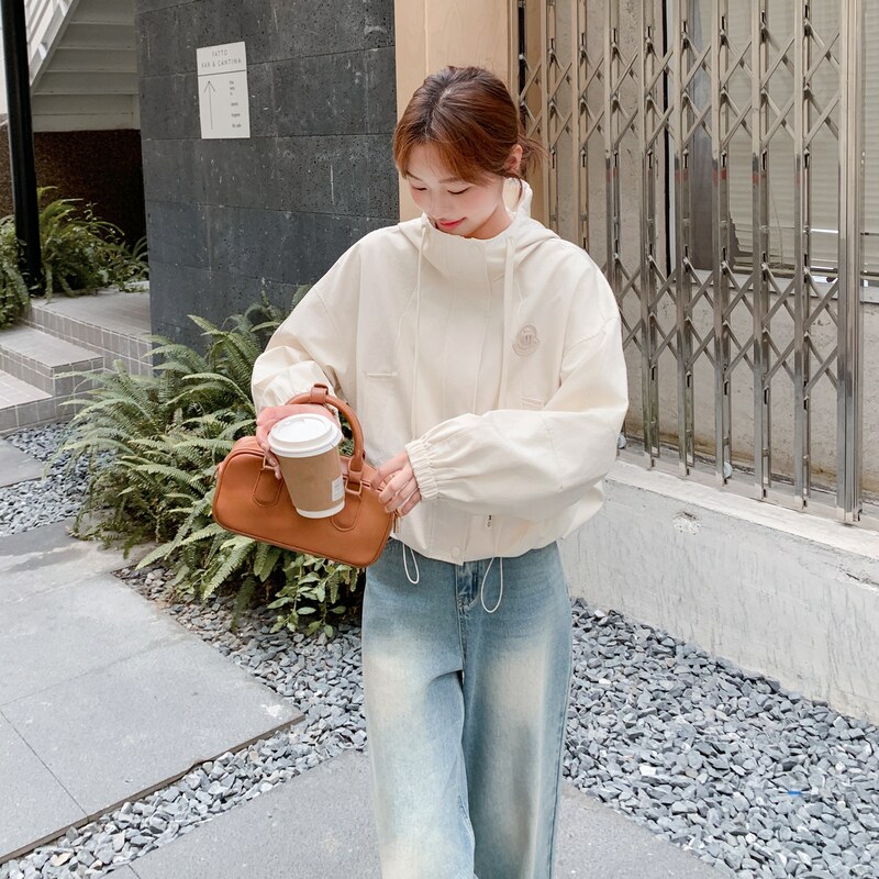 春季上新！2026休闲连帽拉链夹克外套8023-P155-K228,女装短外套,浙宝115