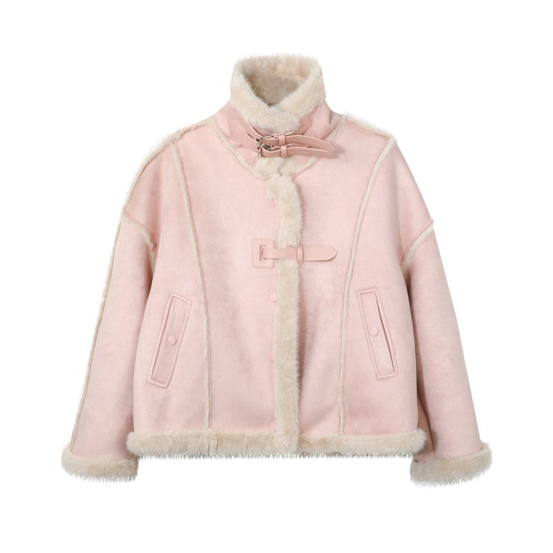 现货！24新款环保貂毛皮毛一体外套女H889-P165控248,女装短外套,浙宝115
