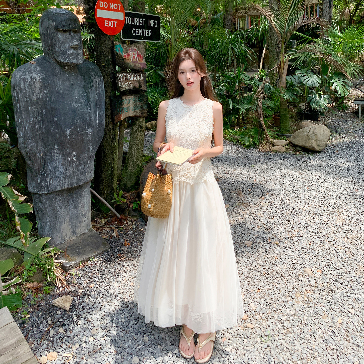 2026夏季新品森系超仙蕾丝拼接背心网纱连衣裙8053-P135-K218,女装连衣裙,浙宝115