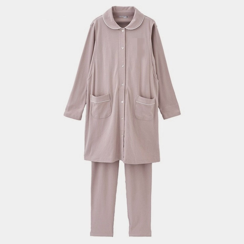 米菲日单孕妇产后春秋冬棉质哺乳衣长袖可调节长裤家居月子服套装