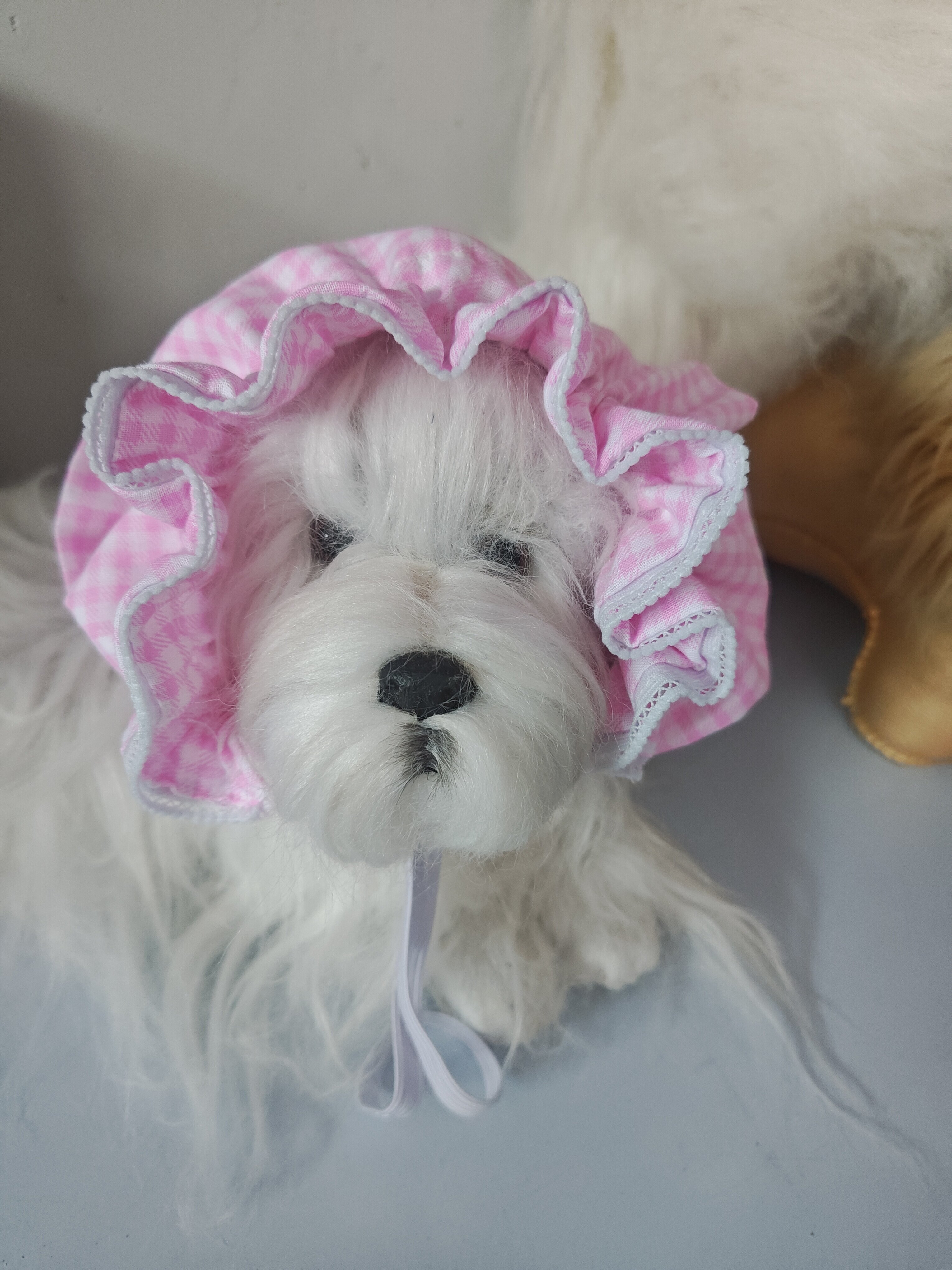 露耳朵头套美卡犬头套史宾格可卡犬查理王狗狗发饰大耳朵狗耳套图片