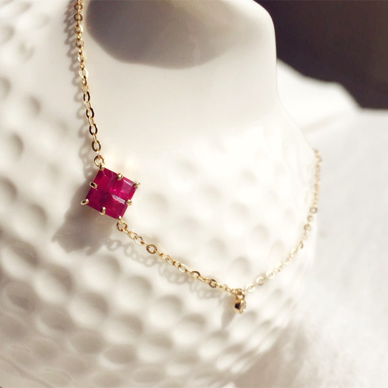 轻奢天然金珠红宝石手链包邮