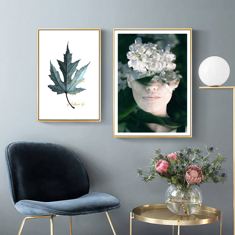 北欧植物客厅装饰画现代小清新文艺风三联卧室沙发背景墙玄关壁画,家居饰品,现代装饰画,淘宝优惠券,粉丝福利购,淘宝优惠卷