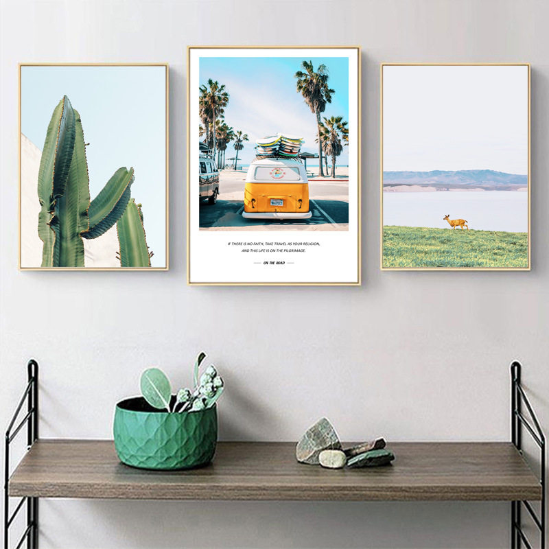 旅行北欧组合沙发背景照片墙装饰画现代简约客厅三联风景ins挂画,家居饰品,现代装饰画,淘宝优惠券,粉丝福利购,淘宝优惠卷