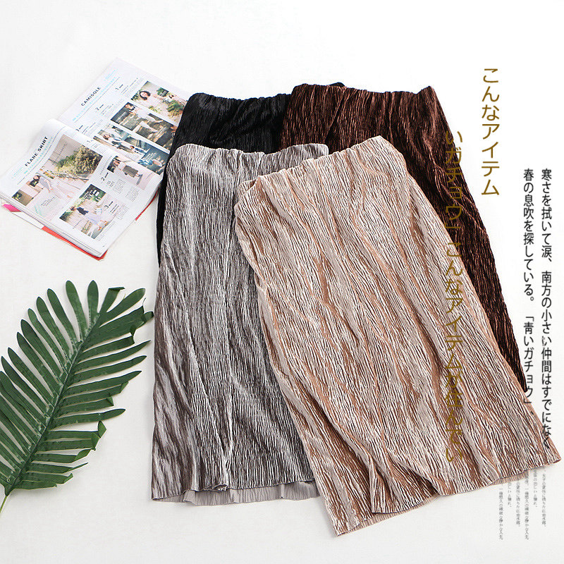 E62 spring and autumn Jinsirong Crimp skirt Solid wave Elastic force Skirt Paige Mid length version Stepin the Women's clothing/Boutique , Skirts  category - from Buy2taobao.com to provide professional Taobao agent buy service
