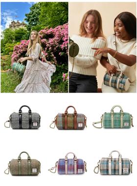 英国苏格兰Islander正品剑桥包Harris Tweed®传统羊毛格子水桶包