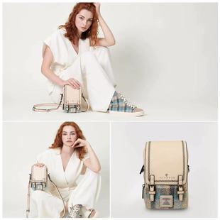 英国苏格兰Islander正品Harris Tweed®羊毛格斜挎小包包手机包