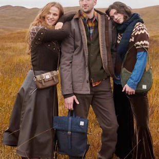 英国苏格兰Islander代理直营Harris Tweed®格纹纯皮斜挎剑桥包