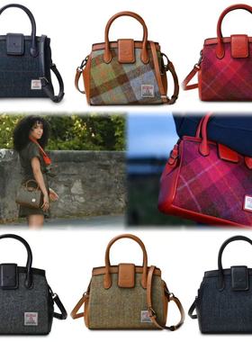 英国直邮苏格兰Islander正品Harris Tweed®羊毛格斜挎托特包包
