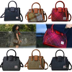 英国直邮苏格兰Islander正品Harris Tweed®羊毛格斜挎托特包包