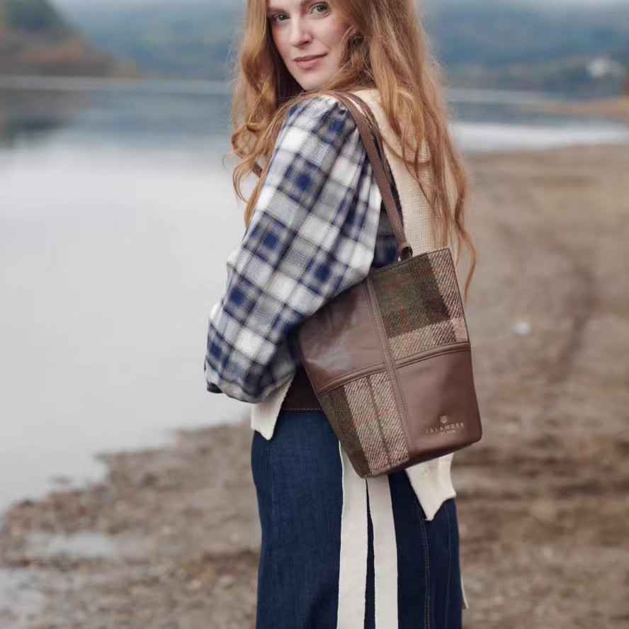 英国苏格兰Islander经销商直营Harris Tweed®正品2025新款水桶包