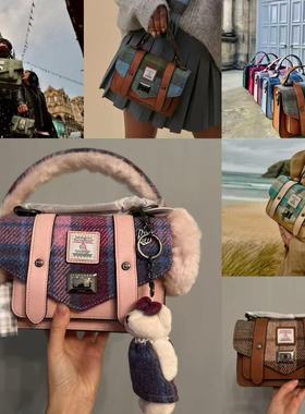 英国Islander经销商正品Harris Tweed®羊毛格斜挎包爆款剑桥包