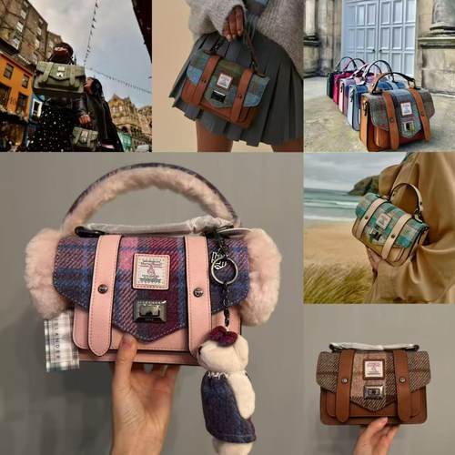 英国Islander经销商正品Harris Tweed®羊毛格斜挎包爆款剑桥包