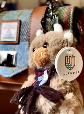 英国Islander代理直营Harris Tweed®正品苏格兰牛钥匙扣包挂件