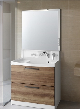 日本直送cleanup超大洗手盆整体浴室柜全滑轨抽屉fancio系列90cm