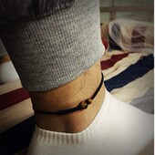 藏灵手绳 天然虎眼石男女生手工编织红绳手链脚链饰品长度定做