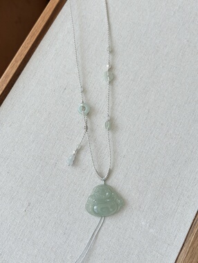 原创手编正品实拍清冷新中式项链绳女翡翠玉佩佛高级挂绳可调节