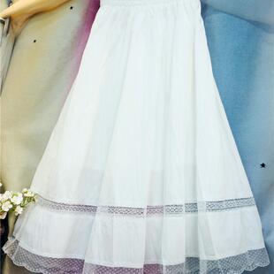 白色花边半身裙女夏季 宽松减龄甜美蕾丝花边A字裙85cm 2025新款