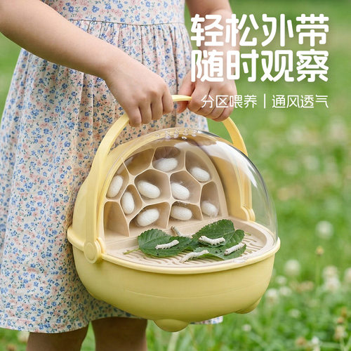 蚕宝宝小别墅学生养蚕套装太空舱活籽观察饲养舱专用养蚕舱蚕宝宝