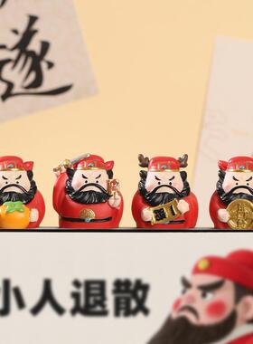 中式钟馗树脂摆件创意工位解压守护神装饰小摆件车载屏幕招财摆设