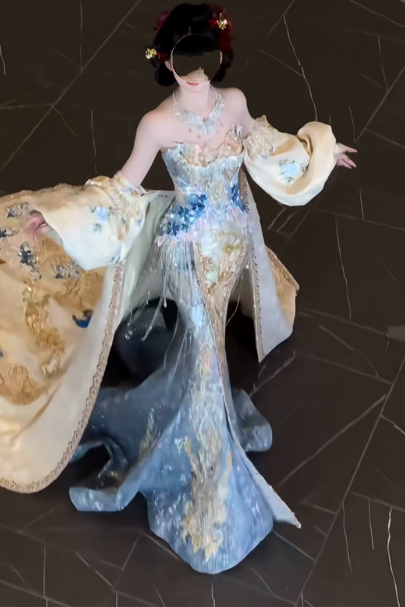 多莉丝礼服出租新中式2025新款新娘新婚礼服晨袍敬酒披肩拖尾礼服