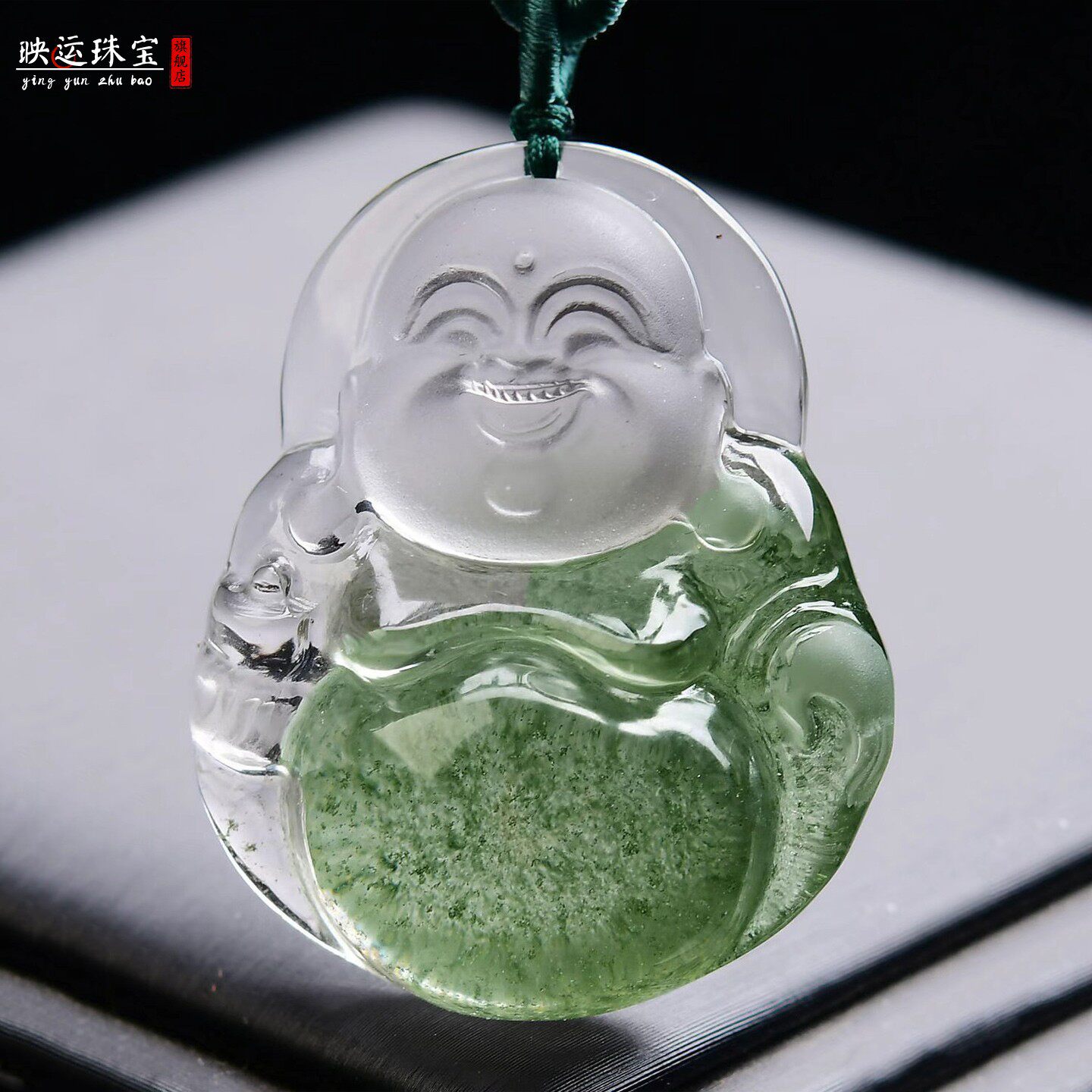 绿幽灵弥勒佛菩萨吊坠大肚弥勒佛
