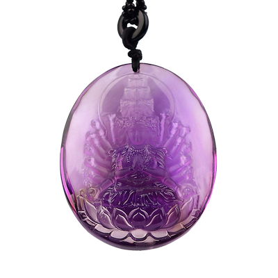 紫水晶千手观音吊坠项链鼠生肖