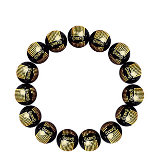 天然红玛瑙大悲咒手串黑曜石手链男女士生肖本命年首饰品礼物配饰