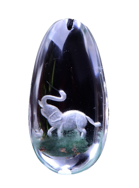 幽灵水晶生肖羊吊坠吉象护鼎吊坠