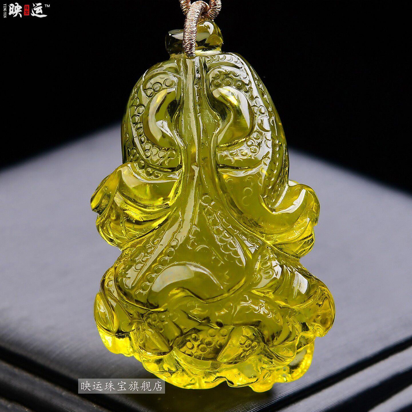 天然黄水晶白菜吊坠聚百财女毛衣链挂件财源滚滚聚福情侣玉佩项链